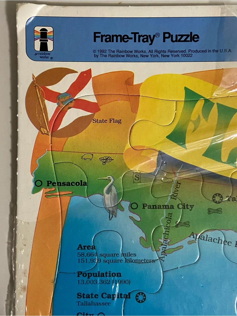 Vintage 90’s Deadstock Florida Map Puzzle